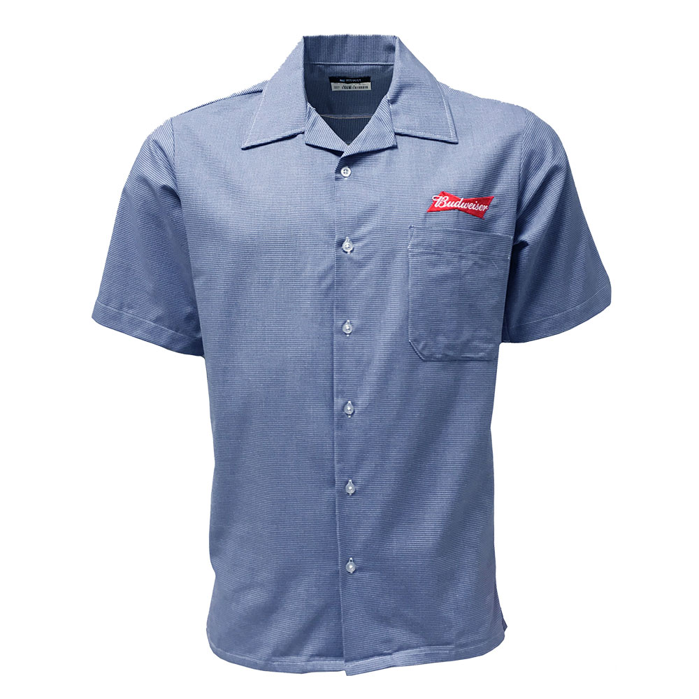 AB Men's Budweiser SS Cotton/Poly Shirt Jac One Pkt